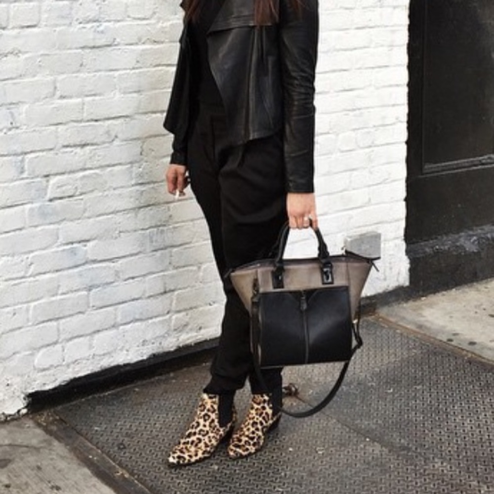 Robert Rodriguez || Black Silk Draped Zippered Trousers